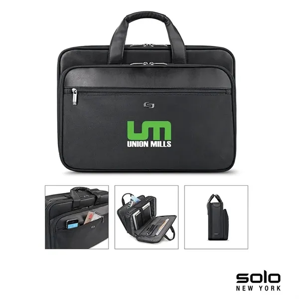 5.5" x 12" x 17.5" Solo Paramount Retractable Strap briefcase with... from ASI 67866 Logomark/Valumark