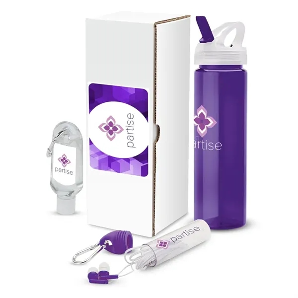 Serenity 3-piece gift set that includes a 25 oz. bottle, 1... from ASI 67866 Logomark/Valumark