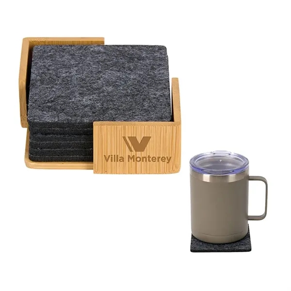 Redmond 6pc Recycled Felt Coaster Set... from ASI 67866 Logomark/Valumark
