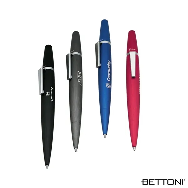 Ballpoint pen with twist-action mechanism, brushed aluminum body and matte chrome... from ASI 67866 Logomark/Valumark