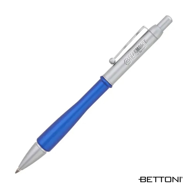 Ballpoint pen with solid brass construction, cool wavy clip, rubberized metallic... from ASI 67866 Logomark/Valumark