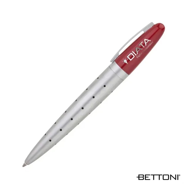 Ballpoint pen with solid brass construction, retro barrel design and finish... from ASI 67866 Logomark/Valumark