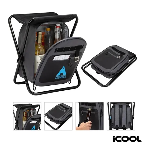 iCOOL® Cape Town 20-Can Capacity Backpack Cooler Chair... from ASI 67866 Logomark/Valumark