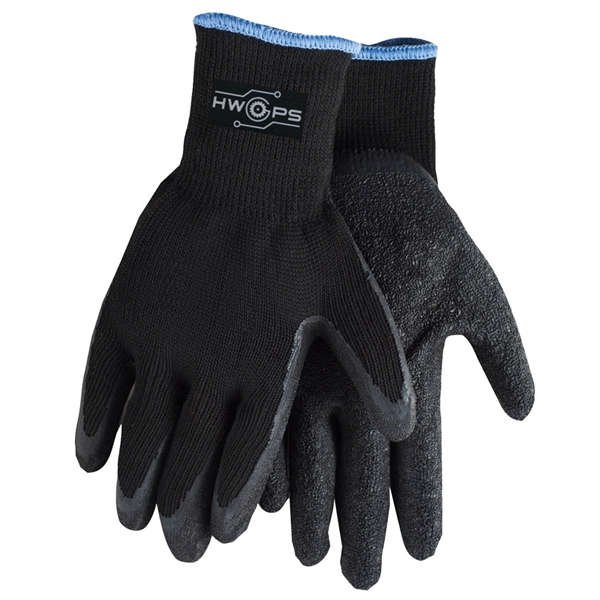 Men's black knit gloves with latex palms featuring puncture, cut, and... from ASI 90160 Suntex Industries