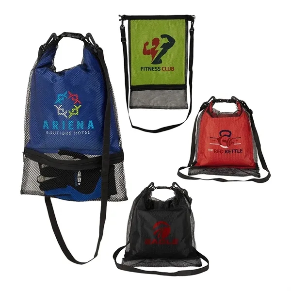 0.25" x 18" x 12" Crestone 3.8-liter waterproof bag with mesh... from ASI 67866 Logomark/Valumark