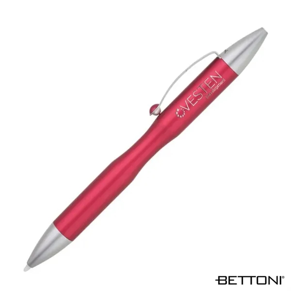 Aluminum ballpoint pen with gravity drop and lock mechanism and stylus... from ASI 67866 Logomark/Valumark