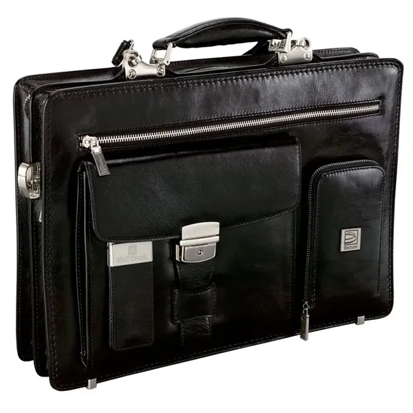 4.5" x 11.5" x 16.5" Rimini leather briefcase with removable laptop... from ASI 67866 Logomark/Valumark
