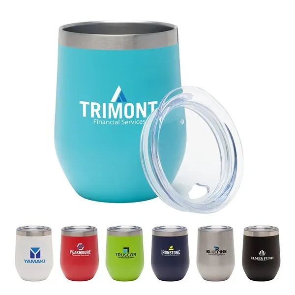 3.25" x 4.5" x 3.25" Aria 12 ounce double wall stainless... from ASI 67866 Logomark/Valumark