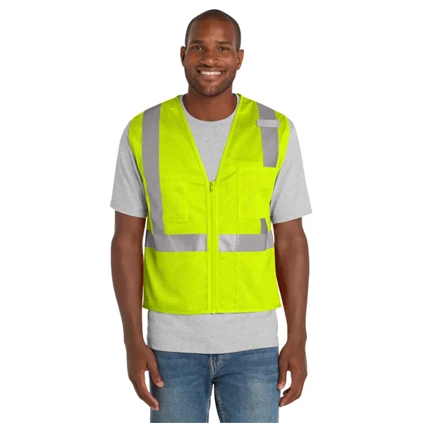 CornerStone ANSI 107 Class 2 Mesh Zippered Vest.... from ASI 84863 SanMar