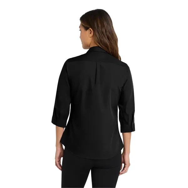 Port Authority Ladies 3/4-Sleeve Carefree Poplin Shirt.... from ASI 84863 SanMar