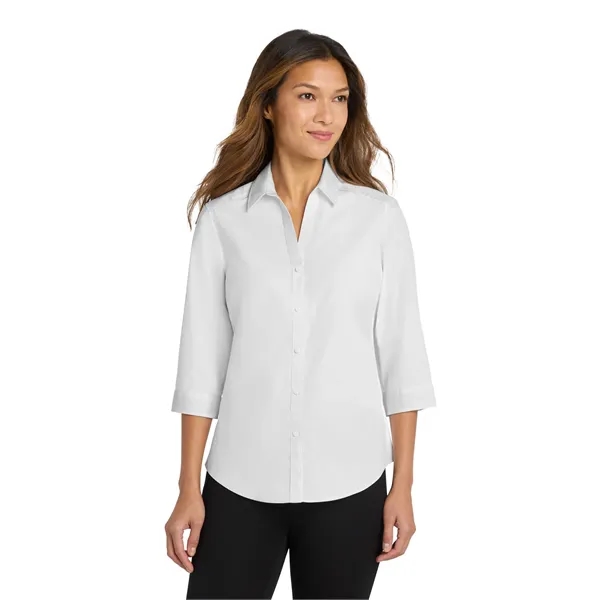 Port Authority Ladies 3/4-Sleeve Carefree Poplin Shirt.... from ASI 84863 SanMar