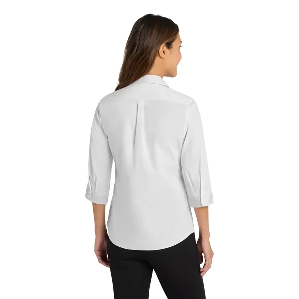 Port Authority Ladies 3/4-Sleeve Carefree Poplin Shirt.... from ASI 84863 SanMar
