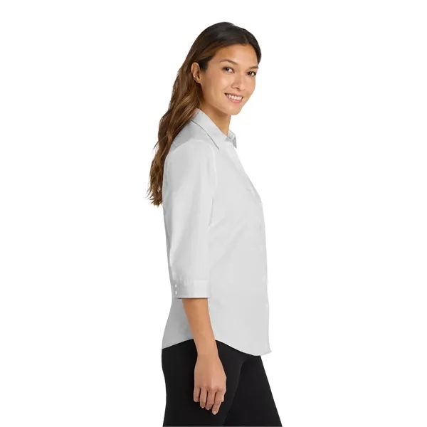 Port Authority Ladies 3/4-Sleeve Carefree Poplin Shirt.... from ASI 84863 SanMar