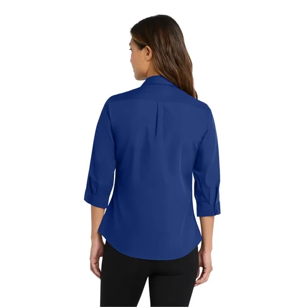 Port Authority Ladies 3/4-Sleeve Carefree Poplin Shirt.... from ASI 84863 SanMar