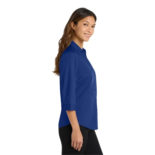 Port Authority Ladies 3/4-Sleeve Carefree Poplin Shirt.... from ASI 84863 SanMar