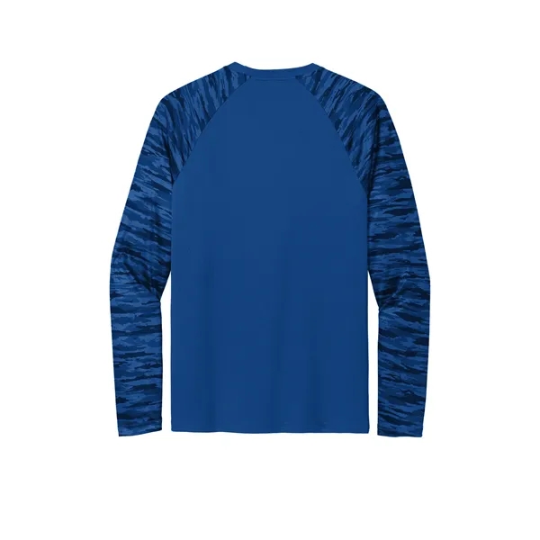 Sport-Tek Drift Camo Colorblock Long Sleeve Tee... from ASI 84863 SanMar