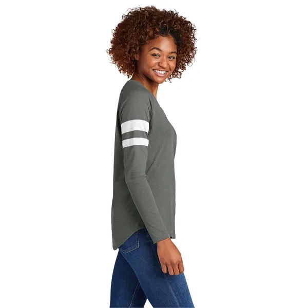 Sport-Tek Ladies Halftime Stripe Long Sleeve V-Neck Tee... from ASI 84863 SanMar