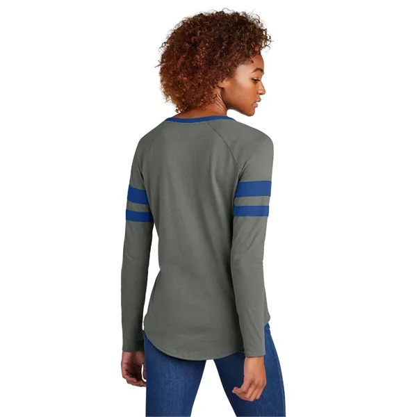 Sport-Tek Ladies Halftime Stripe Long Sleeve V-Neck Tee... from ASI 84863 SanMar