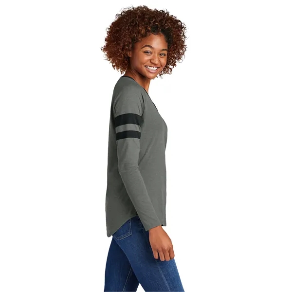 Sport-Tek Ladies Halftime Stripe Long Sleeve V-Neck Tee... from ASI 84863 SanMar