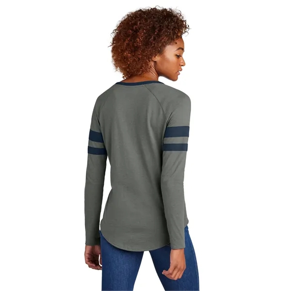 Sport-Tek Ladies Halftime Stripe Long Sleeve V-Neck Tee... from ASI 84863 SanMar