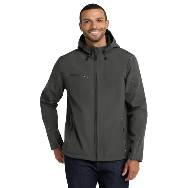 Port Authority Textured Hooded Soft Shell Jacket.... from ASI 84863 SanMar