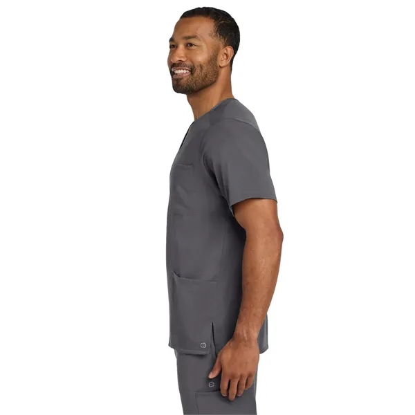 WonderWink Men's Premiere Flex V-Neck Top... from ASI 84863 SanMar