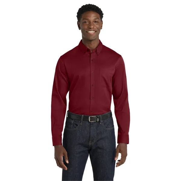 Port Authority Long Sleeve SuperPro React Twill Shirt.... from ASI 84863 SanMar