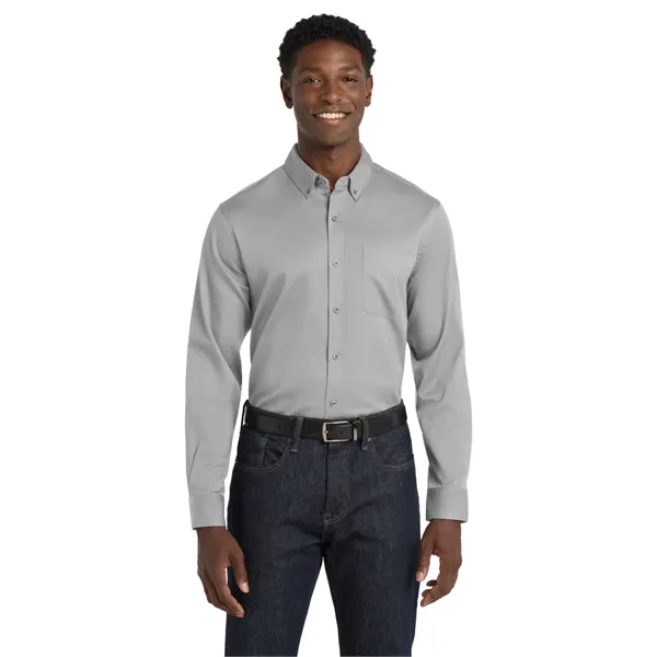Port Authority Long Sleeve SuperPro React Twill Shirt.... from ASI 84863 SanMar