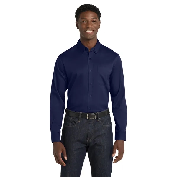Port Authority Long Sleeve SuperPro React Twill Shirt.... from ASI 84863 SanMar