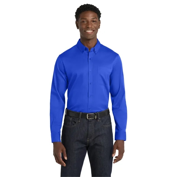Port Authority Long Sleeve SuperPro React Twill Shirt.... from ASI 84863 SanMar