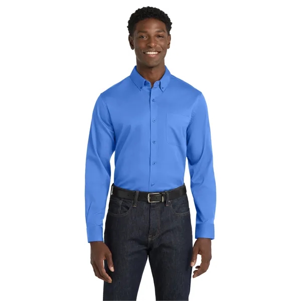 Port Authority Long Sleeve SuperPro React Twill Shirt.... from ASI 84863 SanMar