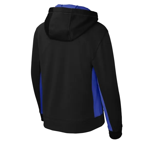 Sport-Tek Youth Sport-Wick Fleece Colorblock Hooded Pullo...... from ASI 84863 SanMar