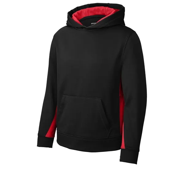 Sport-Tek Youth Sport-Wick Fleece Colorblock Hooded Pullo...... from ASI 84863 SanMar