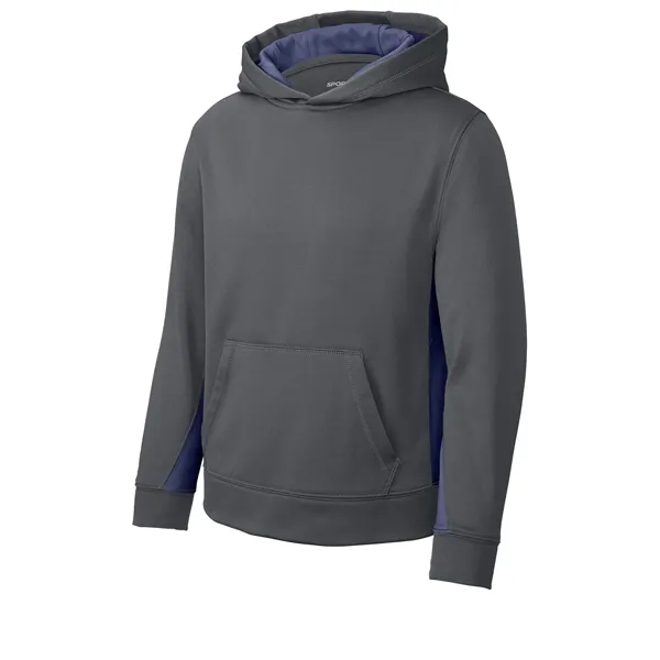 Sport-Tek Youth Sport-Wick Fleece Colorblock Hooded Pullo...... from ASI 84863 SanMar