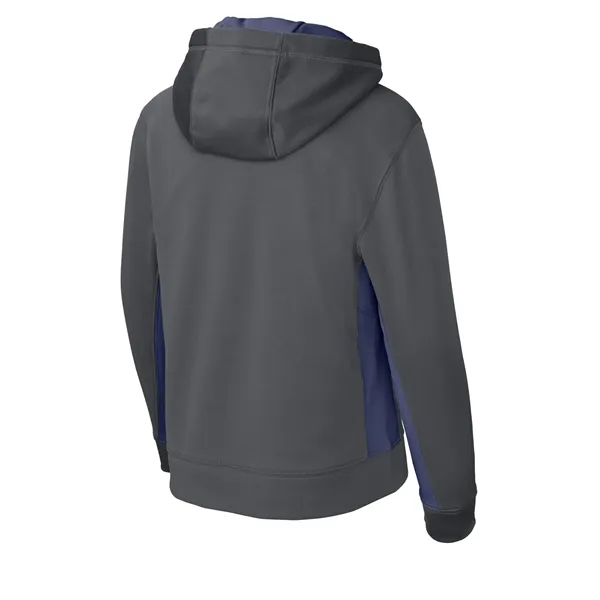 Sport-Tek Youth Sport-Wick Fleece Colorblock Hooded Pullo...... from ASI 84863 SanMar