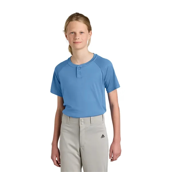 Sport-Tek Youth PosiCharge Competitor 2-Button Henley... from ASI 84863 SanMar