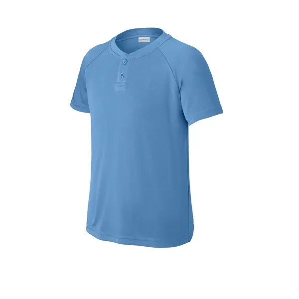 Sport-Tek Youth PosiCharge Competitor 2-Button Henley... from ASI 84863 SanMar