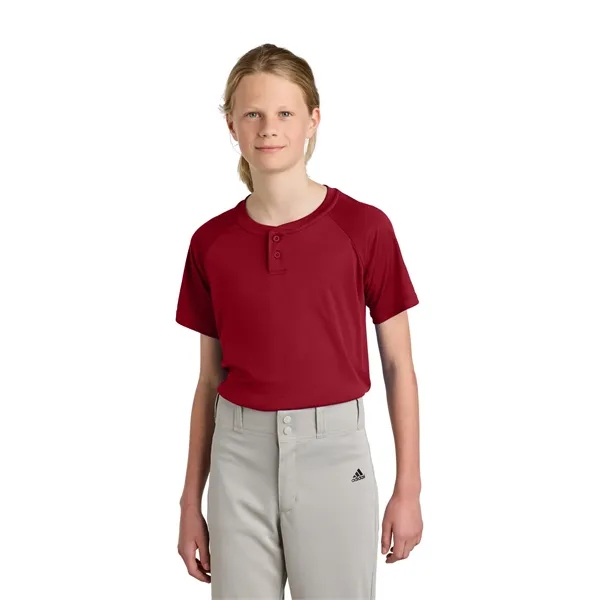 Sport-Tek Youth PosiCharge Competitor 2-Button Henley... from ASI 84863 SanMar