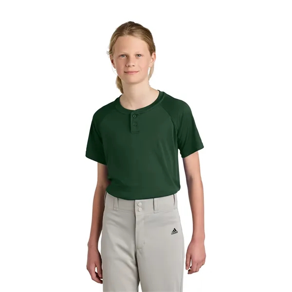 Sport-Tek Youth PosiCharge Competitor 2-Button Henley... from ASI 84863 SanMar