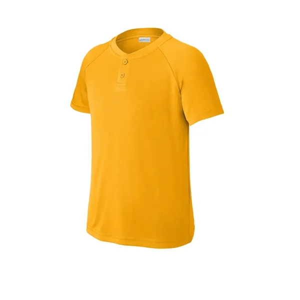 Sport-Tek Youth PosiCharge Competitor 2-Button Henley... from ASI 84863 SanMar
