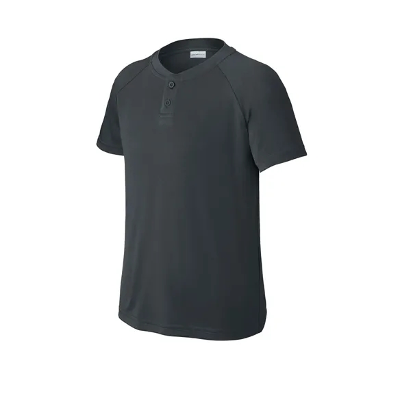 Sport-Tek Youth PosiCharge Competitor 2-Button Henley... from ASI 84863 SanMar