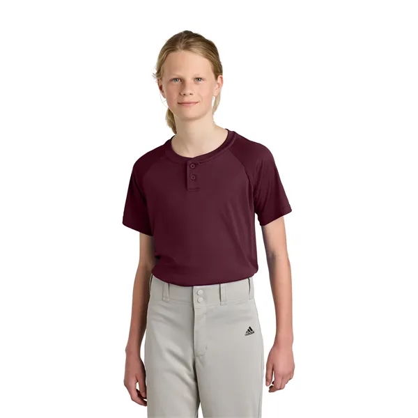 Sport-Tek Youth PosiCharge Competitor 2-Button Henley... from ASI 84863 SanMar