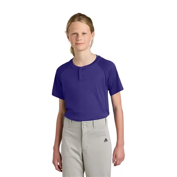 Sport-Tek Youth PosiCharge Competitor 2-Button Henley... from ASI 84863 SanMar