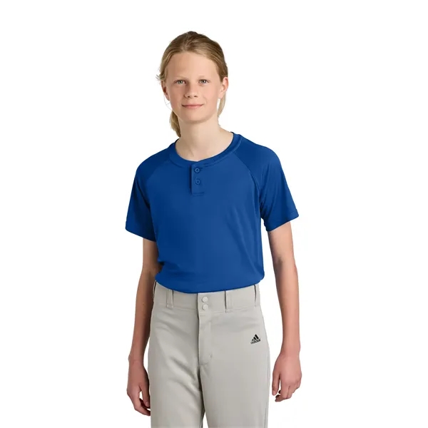 Sport-Tek Youth PosiCharge Competitor 2-Button Henley... from ASI 84863 SanMar