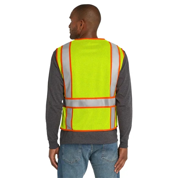 CornerStone ANSI 107 Class 2 Mesh Zippered Two-Tone Vest.... from ASI 84863 SanMar