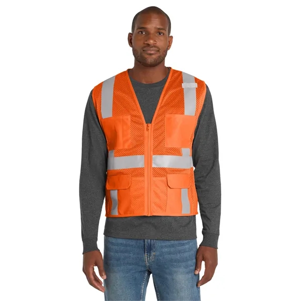 CornerStone ANSI 107 Class 2 Mesh Six-Pocket Zippered Vest.... from ASI 84863 SanMar