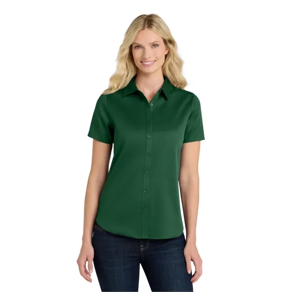 Port Authority Ladies Short Sleeve SuperPro React Twill S...... from ASI 84863 SanMar