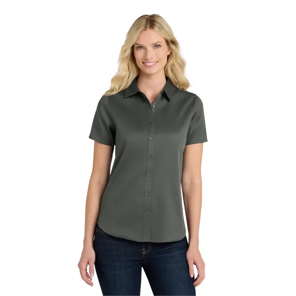 Port Authority Ladies Short Sleeve SuperPro React Twill S...... from ASI 84863 SanMar