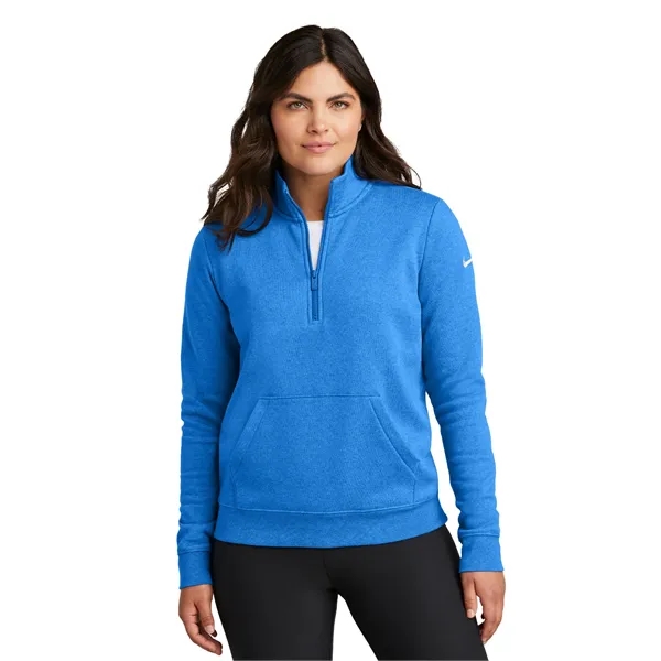 Nike Ladies Club Fleece Sleeve Swoosh 1/2-Zip... from ASI 84863 SanMar