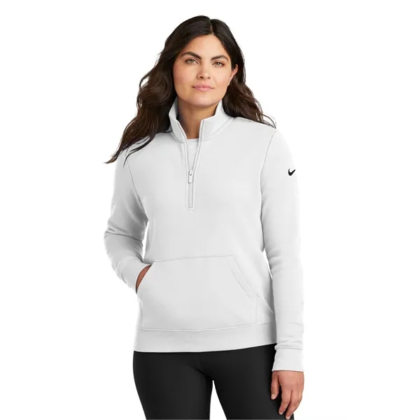Nike Ladies Club Fleece Sleeve Swoosh 1/2-Zip... from ASI 84863 SanMar